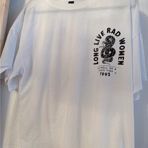 White Graphic Tee - "Long Live Rad Women"